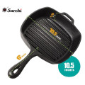 Pré-assaisonné Carré Carré Grill Pan, 10.25 pouces